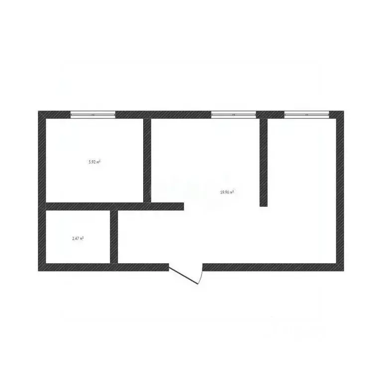 2-к кв. Белгородская область, Белгород ул. Щорса, 16 (34.1 м) - Фото 1