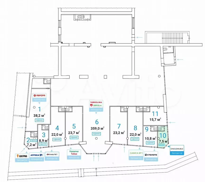 Продам торговое помещение, 7.5 м - Фото 1