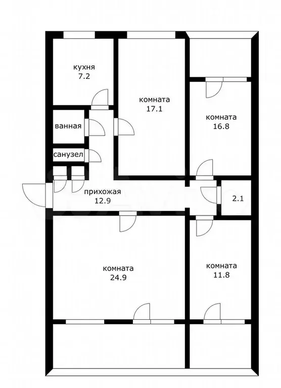 4-к. квартира, 120 м, 5/9 эт. - Фото 0