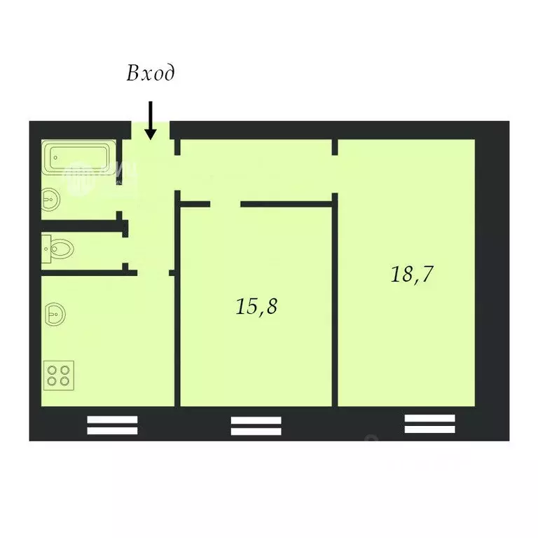 2-к кв. Москва Автозаводская ул., 6 (56.0 м) - Фото 2