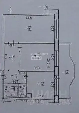 2-к кв. Томская область, Томск ул. Ивана Черных, 3 (52.6 м) - Фото 1