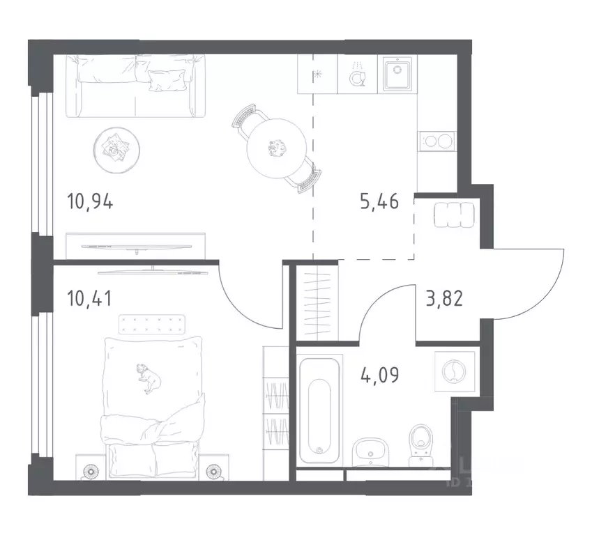 1-к кв. Московская область, Королев Юбилейный мкр, Космический Квартал ... - Фото 1