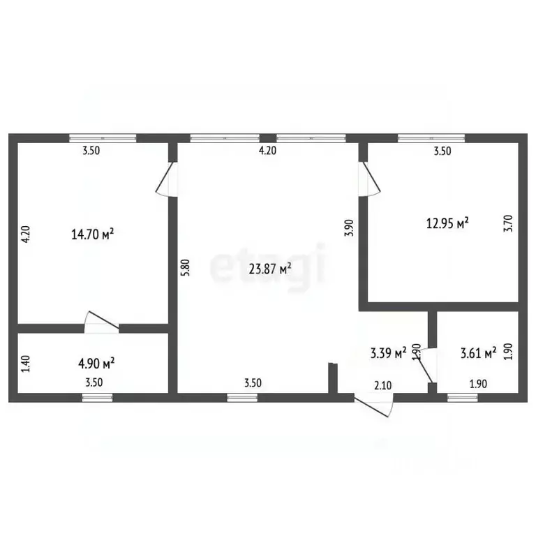 Дом в Севастополь с. Осипенко, ул. Красноярская, 23 (65 м) - Фото 2