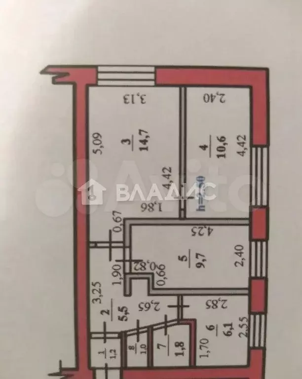 3-к. квартира, 52 м, 1/5 эт. - Фото 0