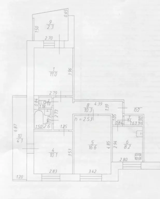 3-к кв. Татарстан, Казань просп. Победы, 42 (61.2 м) - Фото 1
