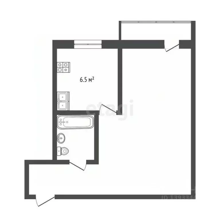1-к кв. Тюменская область, Тюмень ул. Мельникайте, 99 (29.0 м) - Фото 2