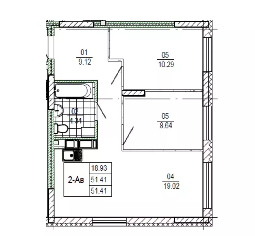Продаётся 2-к квартира, 51.4 м - Фото 0