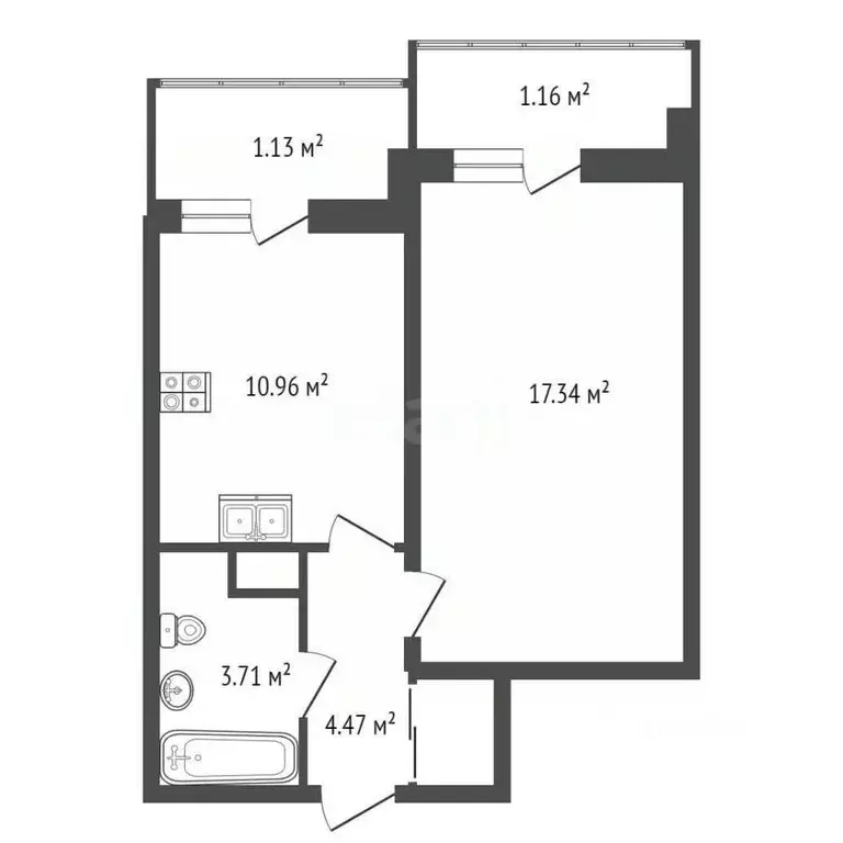 1-к кв. Санкт-Петербург ул. Среднерогатская, 11 (37.0 м) - Фото 1