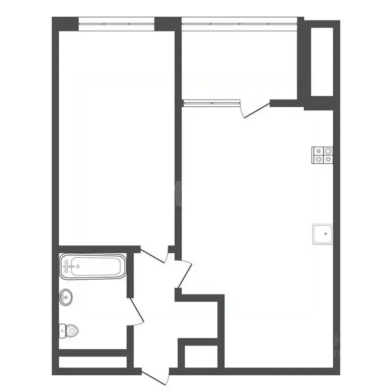 1-к кв. Тульская область, Тула ул. Смидович, 18Б (42.8 м) - Фото 2