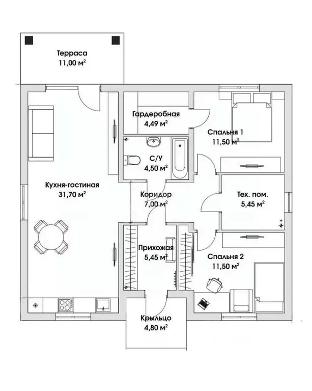 Дом в Хабаровский край, Хабаровск Лиственная ул. (111 м) - Фото 2