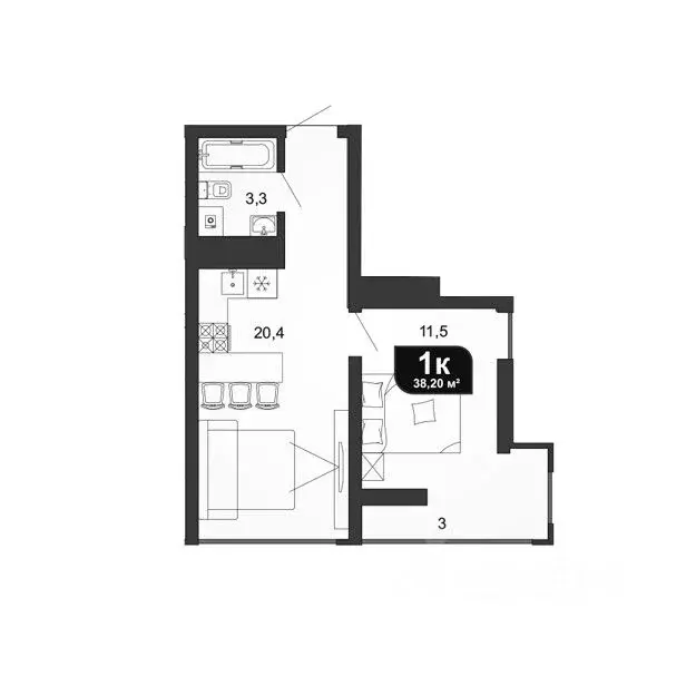 1-к кв. Краснодарский край, Сочи Бытха мкр, ул. Ясногорская, 16/6к4 ... - Фото 1