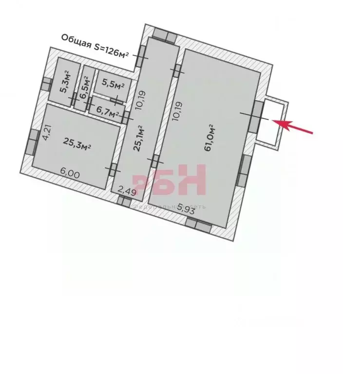 Офис в Тюменская область, Тюмень ул. Республики, 211А (126 м) - Фото 2
