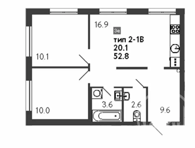 2-комнатная квартира: Санкт-Петербург, улица Шостаковича, 3к1 (52.8 м) - Фото 1
