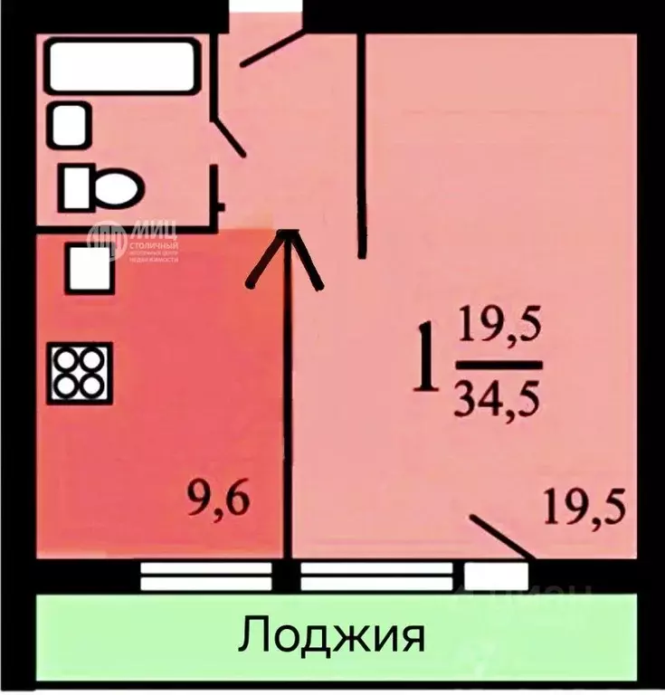 1-к кв. Московская область, Видное просп. Ленинского Комсомола, 15к1 ... - Фото 1