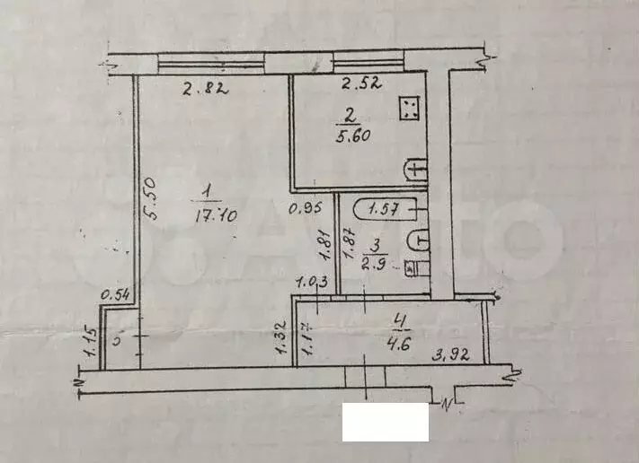 1-к. квартира, 30,8 м, 2/5 эт. - Фото 0