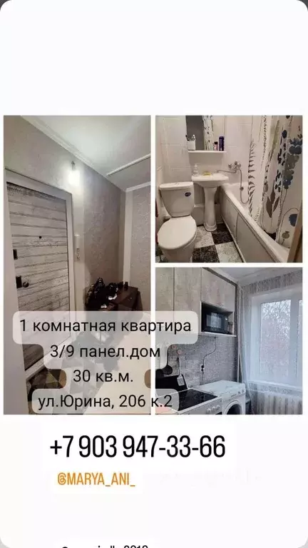 1-к кв. Алтайский край, Барнаул ул. Юрина, 206к2 (30.0 м) - Фото 0