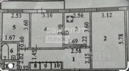 3-к кв. Липецкая область, Липецк Липовская ул., 6/4 (64.7 м) - Фото 2