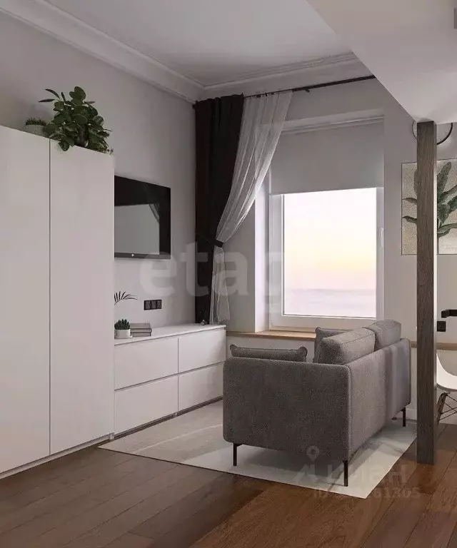 Студия Санкт-Петербург 8-я Советская ул., 57 (23.0 м) - Фото 1