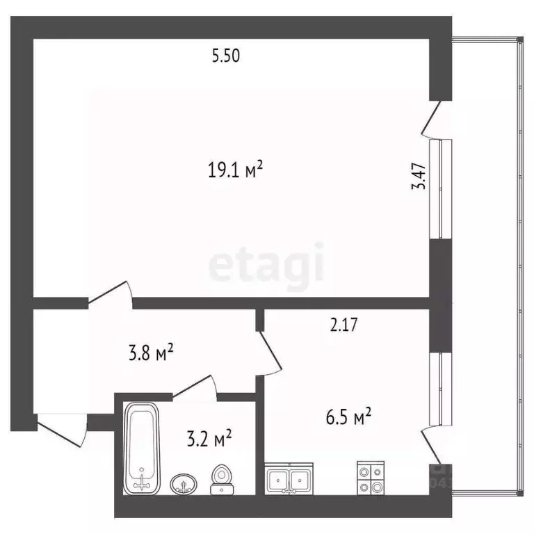 1-к кв. Севастополь ул. Вакуленчука, 26к4 (47.0 м) - Фото 1