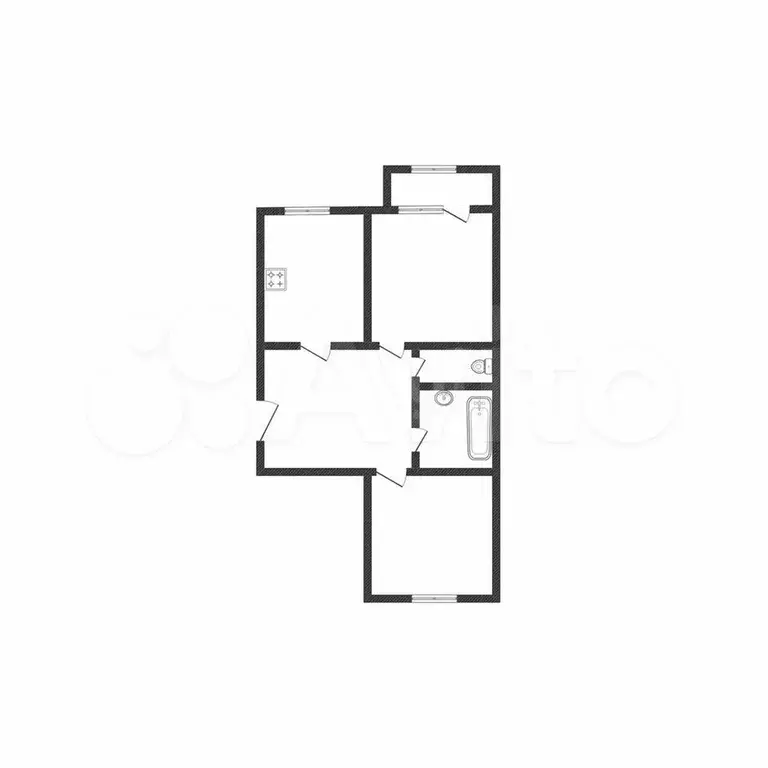 2-к. квартира, 50,8 м, 4/5 эт. - Фото 0