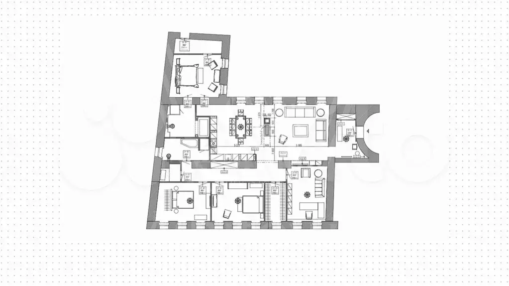 5-к. квартира, 215 м, 2/5 эт. - Фото 0