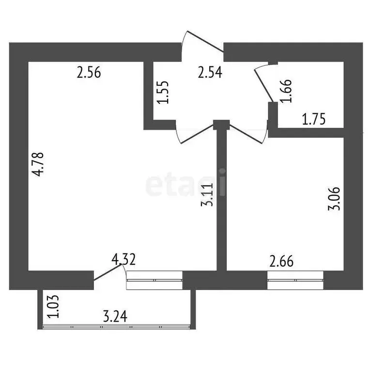 1-комнатная квартира: Ишим, улица Рокоссовского, 26/1 (33 м) - Фото 0