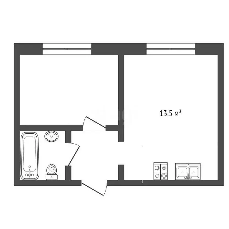 1-комнатная квартира: Вологда, улица Пугачёва, 73 (26.4 м) - Фото 1