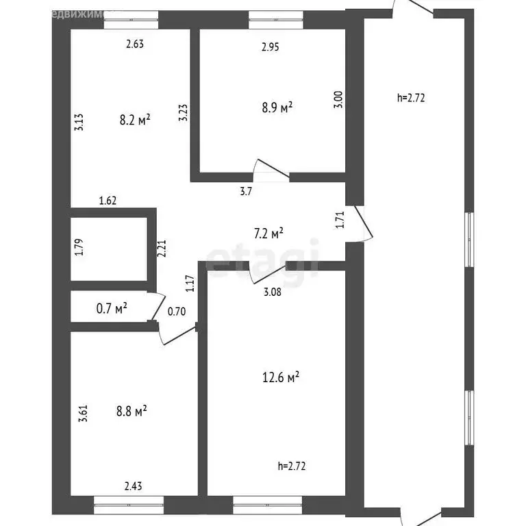 Дом в село Красино, Молодёжная улица (46.4 м) - Фото 1
