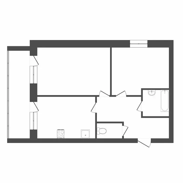 2-комнатная квартира: Тюмень, улица Ю.-Р.Г. Эрвье, 10 (48.7 м) - Фото 0