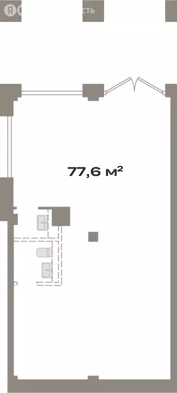 Помещение свободного назначения (77.57 м) - Фото 1