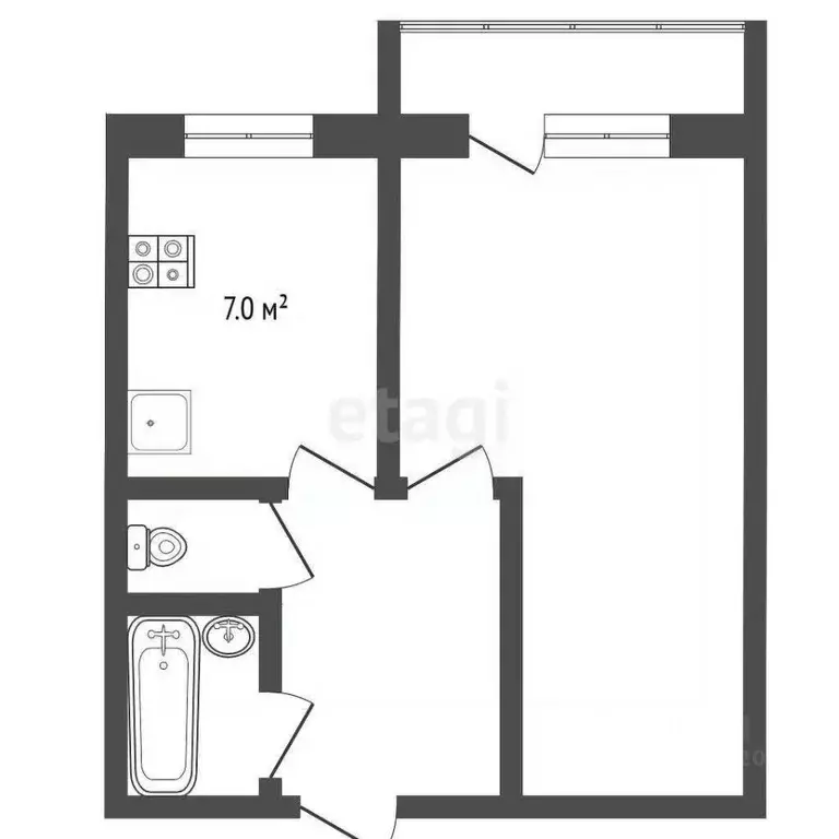 1-к кв. Ярославская область, Ярославский муниципальный округ, с. Курба ... - Фото 2
