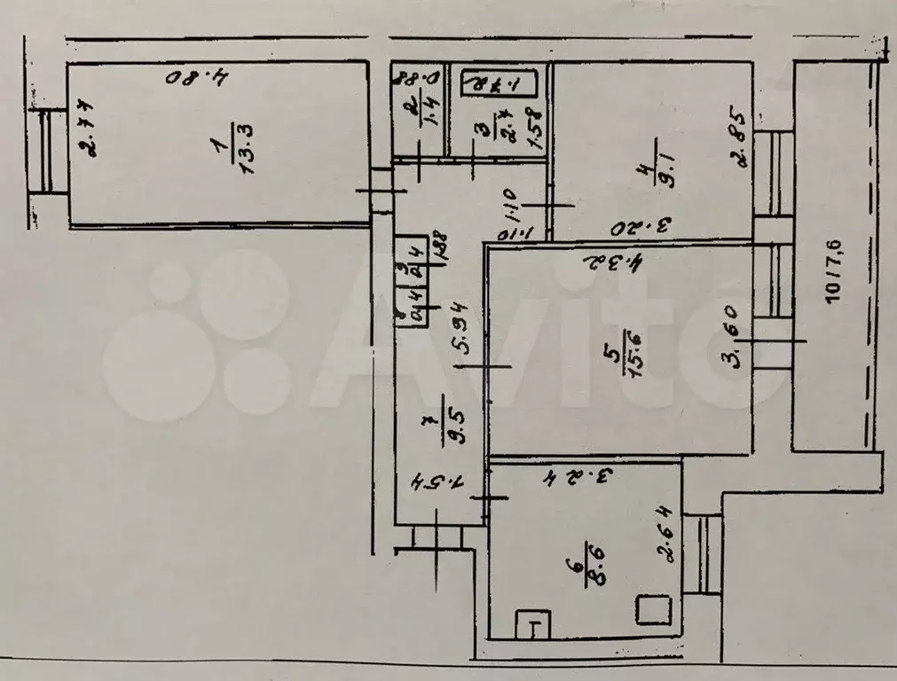 3-к. квартира, 65 м, 6/9 эт. - Фото 0