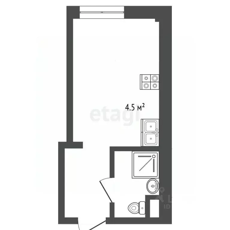 Студия Москва Алтуфьевское ш., 2К1 (19.5 м) - Фото 1