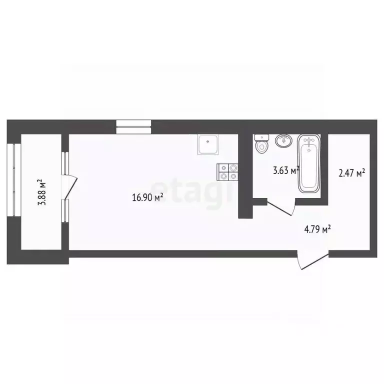 Студия Тюменская область, Тюменский муниципальный округ, д. Дударева ... - Фото 2