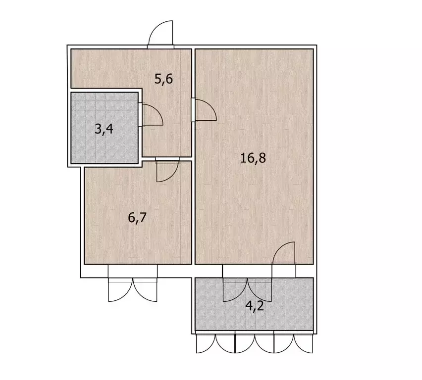 1-комнатная квартира: Уфа, улица Георгия Мушникова, 13/4 (36.7 м) - Фото 1