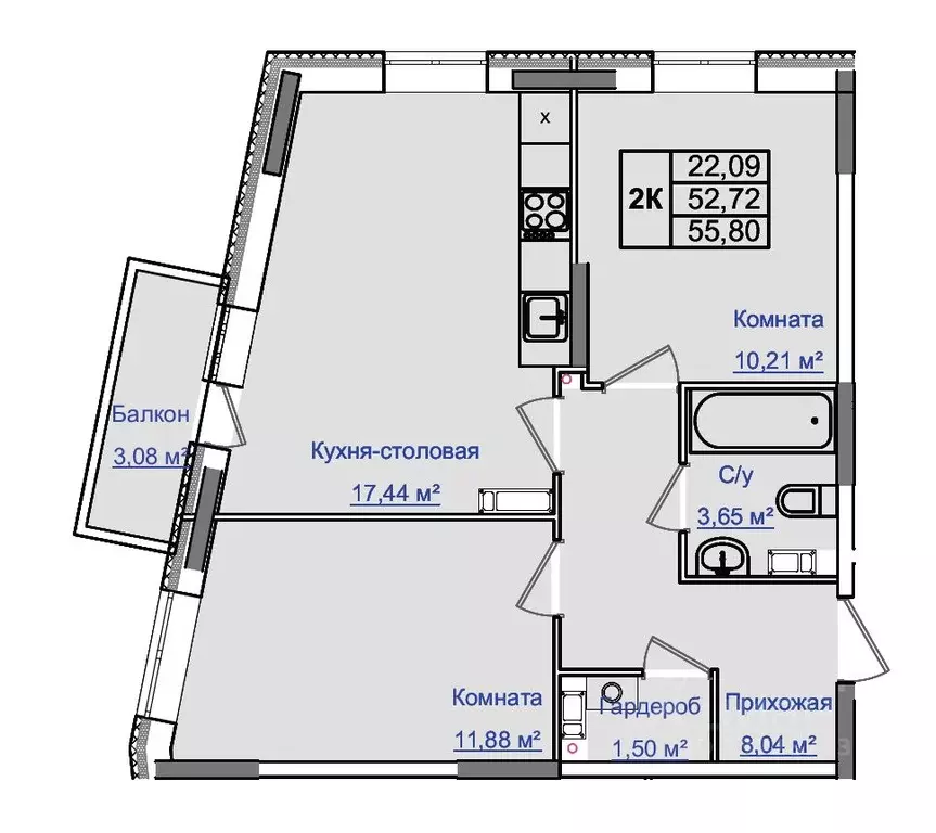 2-к кв. Ульяновская область, Ульяновск Новый Город мкр, 17-й кв-л, На ... - Фото 0