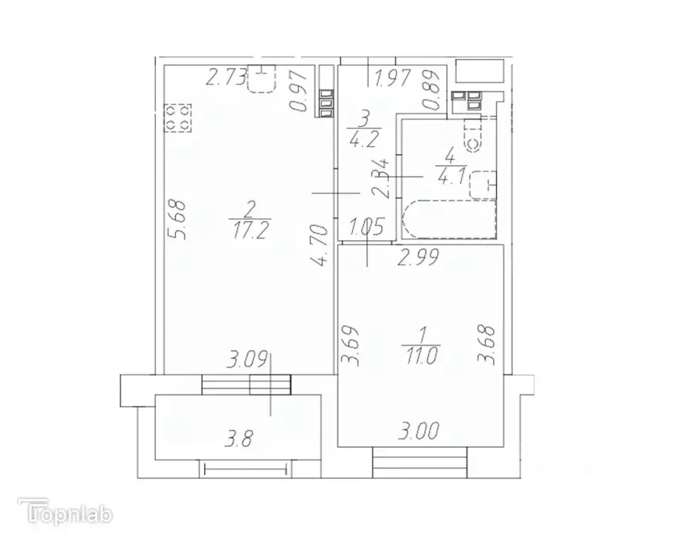 1-к кв. Санкт-Петербург Уральская ул., 23 (36.9 м) - Фото 1