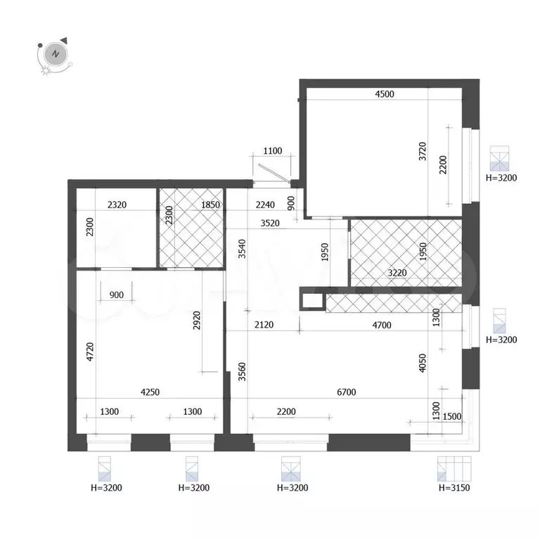 2-к. квартира, 89 м, 6/8 эт. - Фото 1