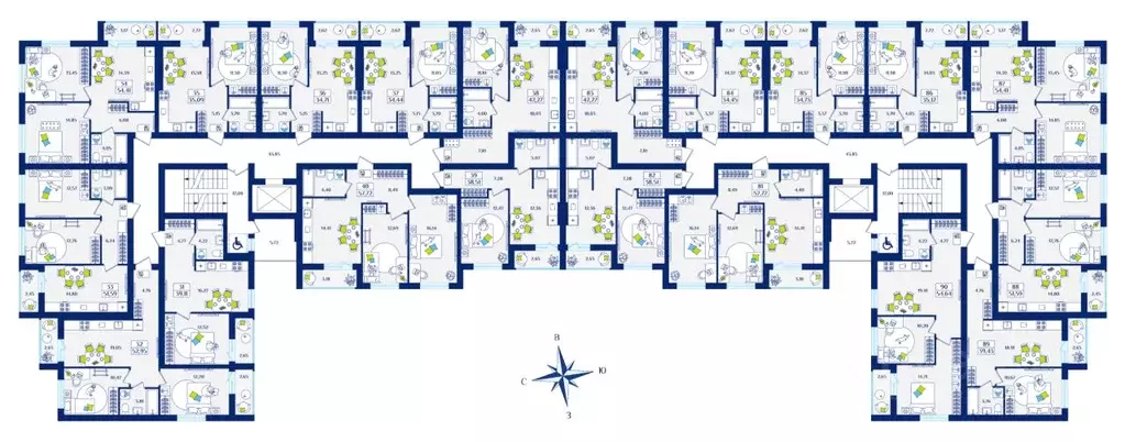 2-к кв. Калининградская область, Зеленоградск  (57.72 м) - Фото 2