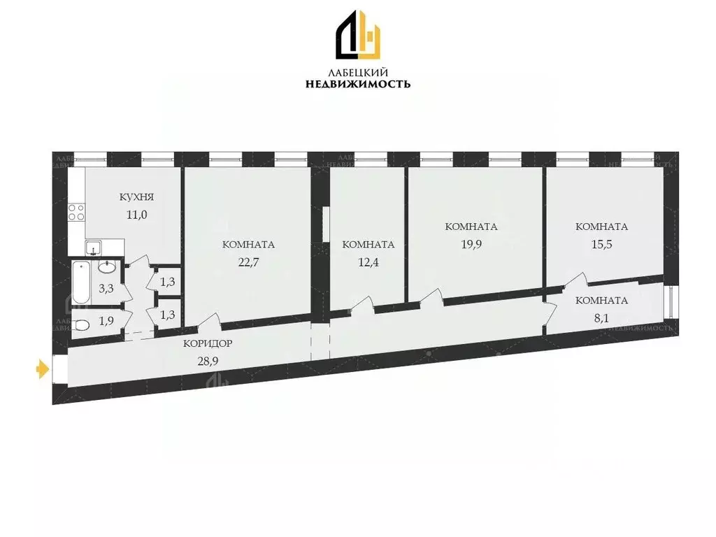 5-к кв. Санкт-Петербург 12-я Красноармейская ул., 12 (126.3 м) - Фото 1