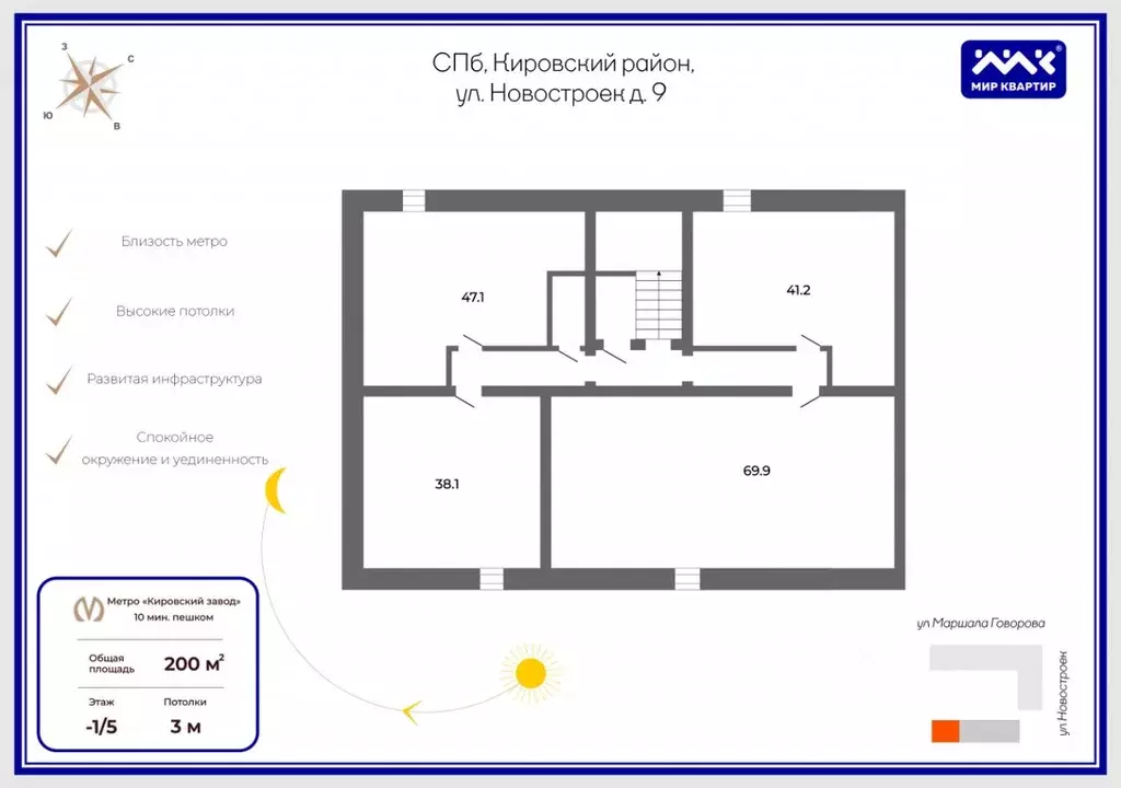 Помещение свободного назначения в Санкт-Петербург ул. Новостроек, 9 ... - Фото 2