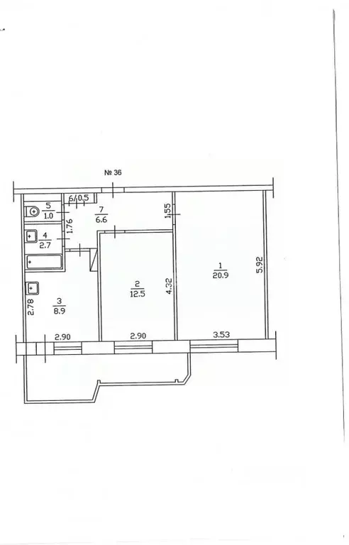 2-к кв. Саха (Якутия), Якутск Октябрьская ул., 27/4 (53.1 м) - Фото 1