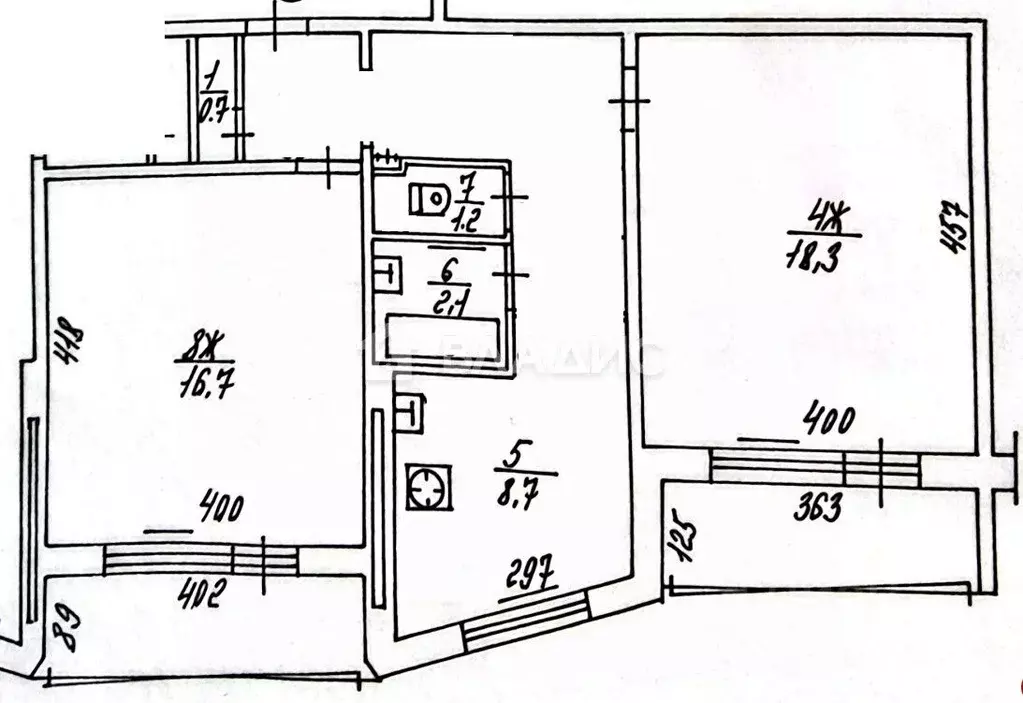 2-к кв. Калининградская область, Калининград ул. Генерала Павлова, 22 ... - Фото 2