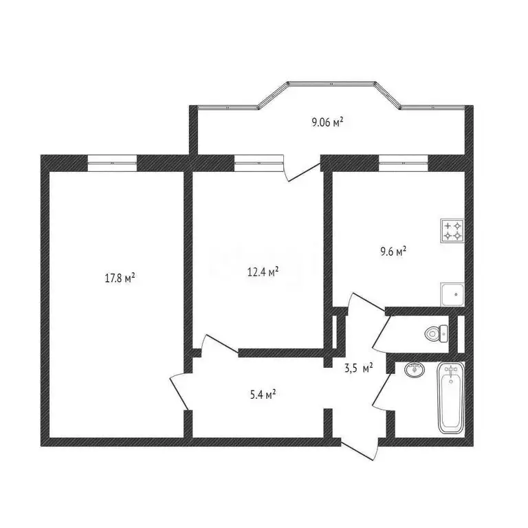 2-комнатная квартира: Кемерово, Притомский проспект, 7А (52.3 м) - Фото 1