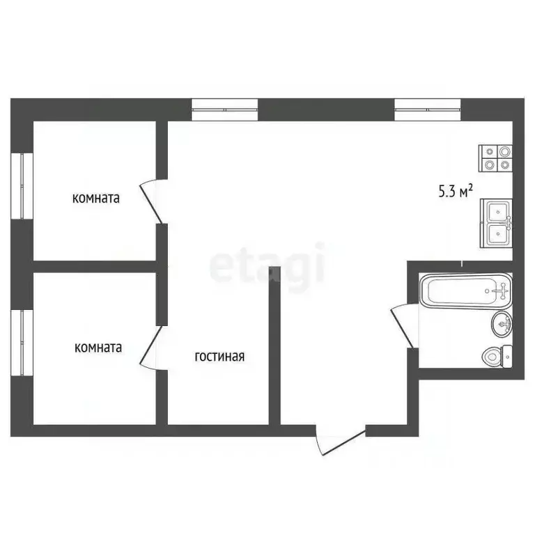 2-к кв. Ростовская область, Ростов-на-Дону ул. Станиславского, 270 ... - Фото 2