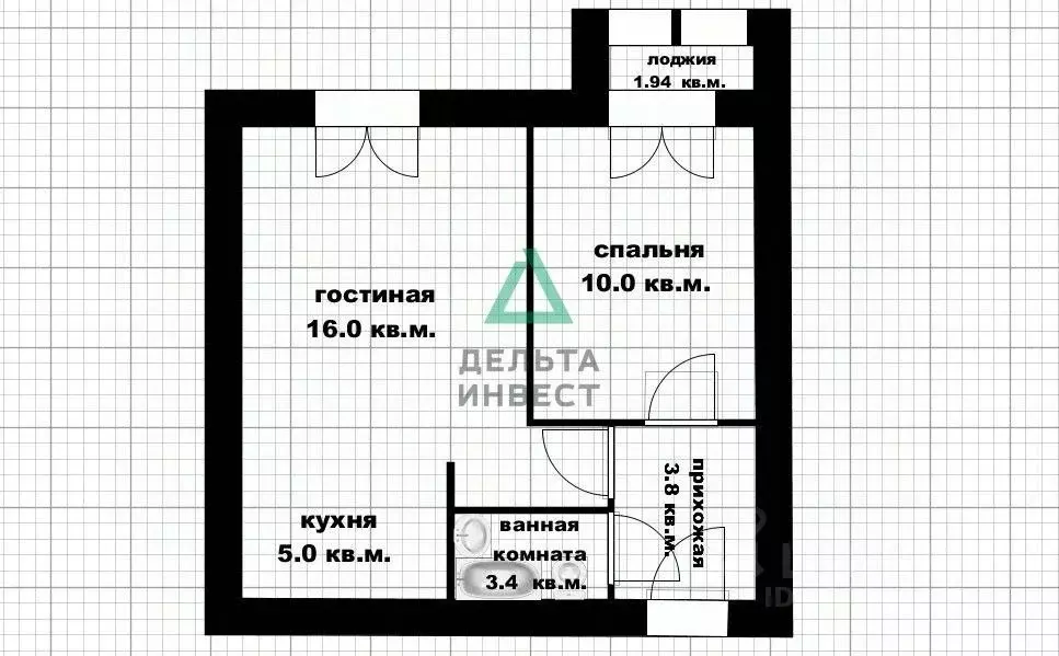 1-к кв. Башкортостан, Уфа ул. Асхата Мирзагитова, 8 (39.2 м) - Фото 1