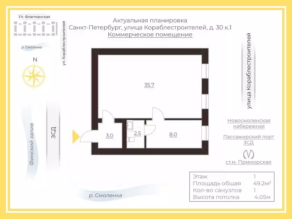Помещение свободного назначения в Санкт-Петербург ул. ... - Фото 2