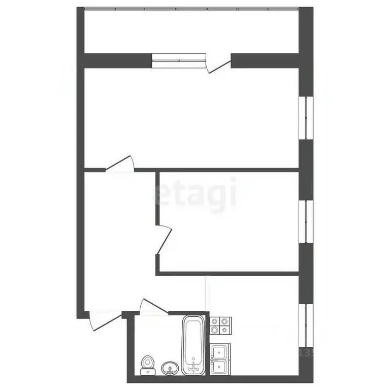 2-к кв. Московская область, Серпухов Новая ул., 21 (42.8 м) - Фото 1