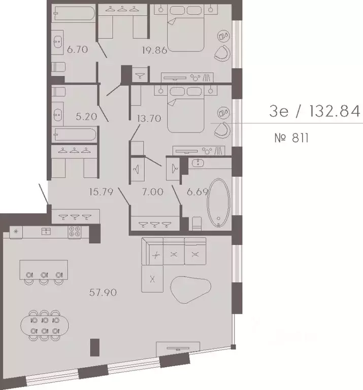 2-к кв. Санкт-Петербург Ремесленная ул., 17литЗ (132.84 м) - Фото 0