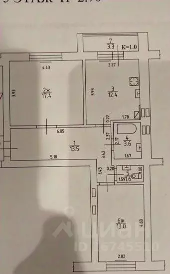 2-к кв. Калининградская область, Калининград Чкаловск мкр, ул. ... - Фото 2